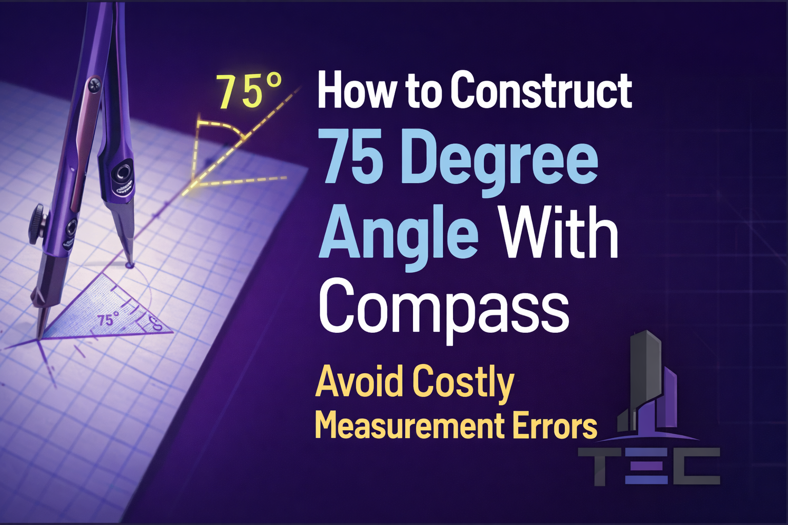 How to Construct 75 Degree Angle With Compass – Avoid Costly ...