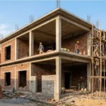 grey structure construction in Lahore